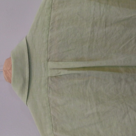 Brooks Brothers XL Slim Fit Pastel Green Irish Linen Shirt - Picture 8 of 11